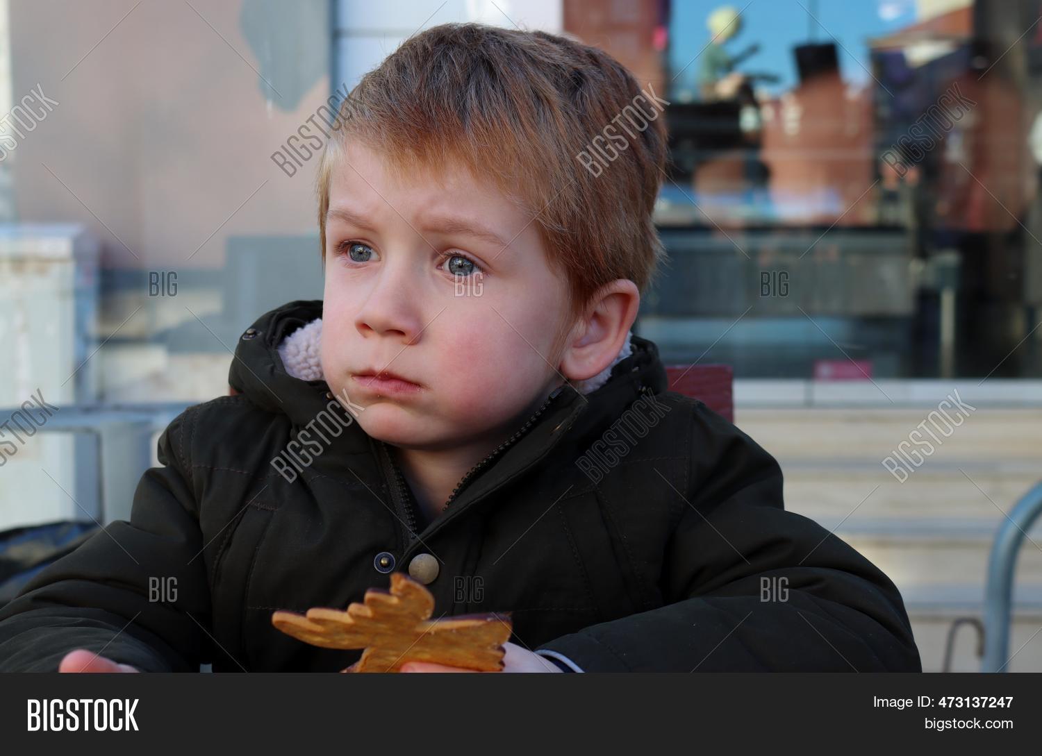Blond Boy Puffed Out Image & Photo (Free Trial) Bigstock