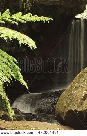 Beautiful Vattakanal Waterfall And Levinge Stream, Palani Mountain Foothills At Kodaikanal In Tamiln