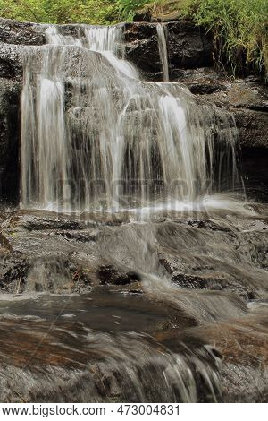 Beautiful Vattakanal Waterfall And Levinge Stream, Palani Mountain Foothills At Kodaikanal In Tamiln