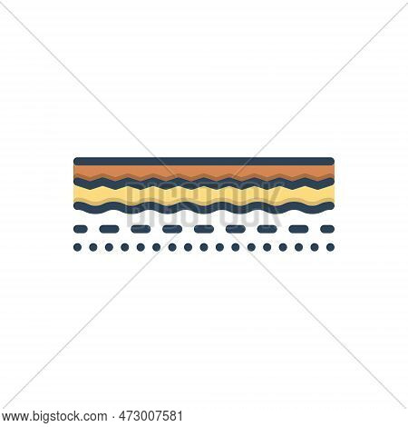Color Illustration Icon For Lines Straight Directly Long Curve Zigzag Zag Wavy Beeline Perpendicular