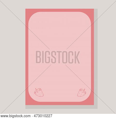 Pages For Notebook Colorful Sketchbook Pink Elements Love Vector Illustration