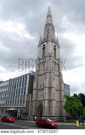 London - England, Uk - August 11, 2018: Christ Church, Lambeth. London.