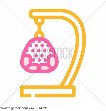 Hammock Chair Living Room Color Icon Vector. Hammock Chair Living Room Sign. Isolated Symbol Illustr