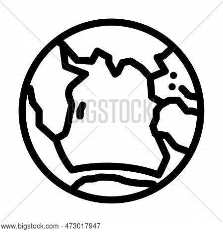 Indian Ocean Map Line Icon Vector. Indian Ocean Map Sign. Isolated Contour Symbol Black Illustration