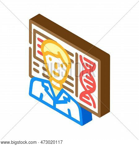 Biomedical Engineer Worker Isometric Icon Vector. Biomedical Engineer Worker Sign. Isolated Symbol I