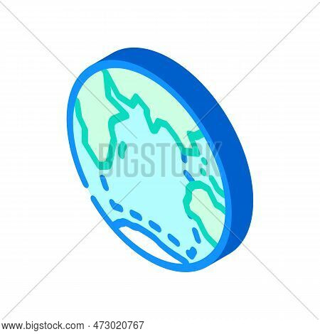 Indian Ocean Map Isometric Icon Vector. Indian Ocean Map Sign. Isolated Symbol Illustration