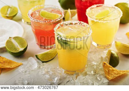 Variety Of Margarita Cocktails