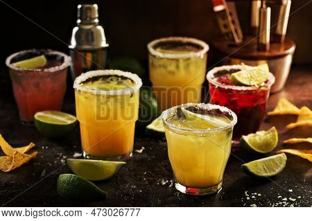 Variety Of Margarita Cocktails