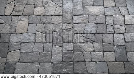 Gray Stones Background. Stone Texture Vector Illustratoin