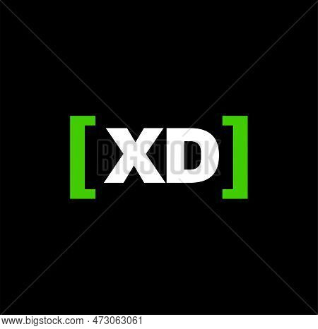 Xd Company Name Initial Letters Icon. Dx Monogram.