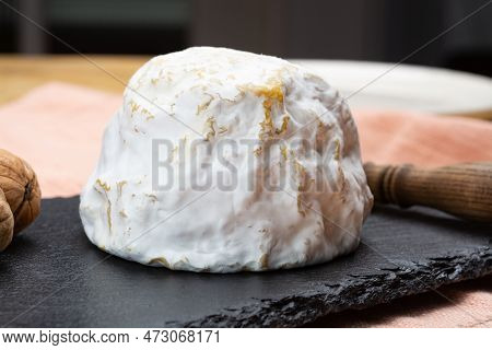 Cheese Collection, Soft Cow French Cheese With Mold Gaperon Artisanal Lavored With Cracked Peppercor