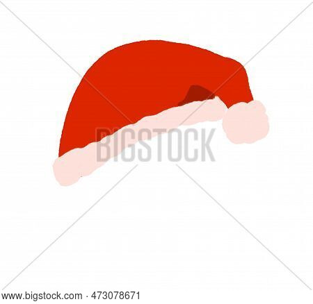 Santa Clause Red Christmas Hat Hand Drawing Paitning Illustration