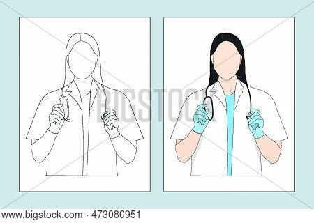 Woman Doctor Flat Vector & Photo (Free Trial) | Bigstock