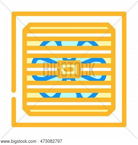 Bathroom Extractor Fan Bathroom Interior Color Icon Vector. Bathroom Extractor Fan Bathroom Interior