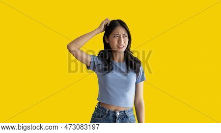 Close Up Isolated Portrait Of Woman Was Angry And Angry Like Crazy, Screaming With Frustration, Yell