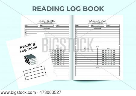Reading Log Book Kdp Vector & Photo (Free Trial) | Bigstock