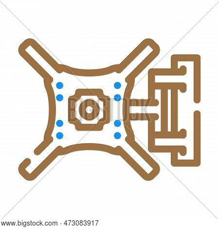 Tv Wall Mount Home Accessory Color Icon Vector. Tv Wall Mount Home Accessory Sign. Isolated Symbol I