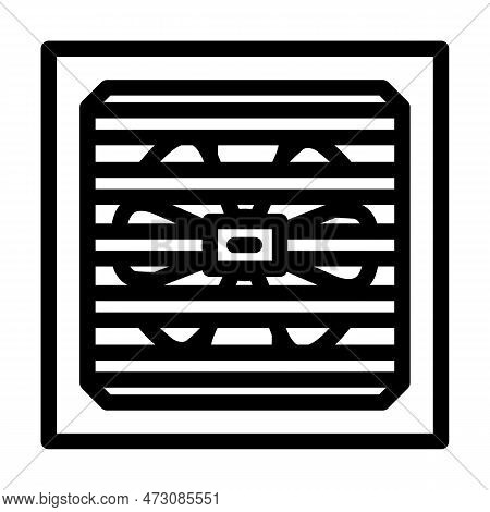 Bathroom Extractor Fan Bathroom Interior Line Icon Vector. Bathroom Extractor Fan Bathroom Interior 