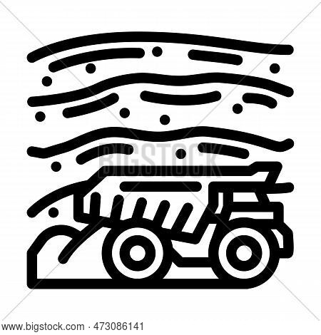 Open Pit Mining Copper Production Line Icon Vector. Open Pit Mining Copper Production Sign. Isolated