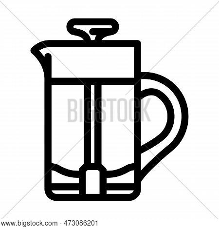 Milk Frother Home Interior Line Icon Vector. Milk Frother Home Interior Sign. Isolated Contour Symbo