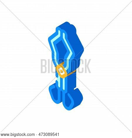 Crucible Tongs Chemical Glassware Lab Isometric Icon Vector. Crucible Tongs Chemical Glassware Lab S