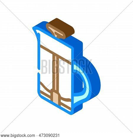 Milk Frother Home Interior Isometric Icon Vector. Milk Frother Home Interior Sign. Isolated Symbol I