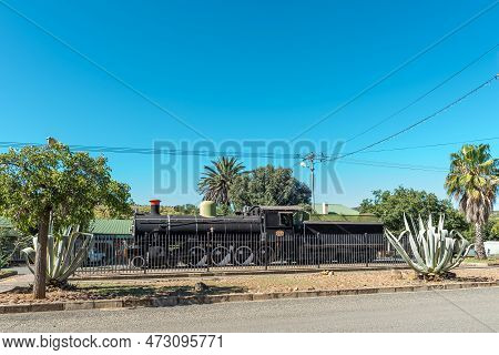 Fauresmith, South Africa - Feb 21, 2023: Historic Steam Locomotive In Fauresmith, One Of Only A Few 