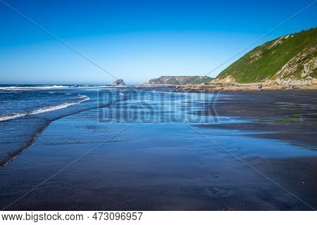 Los Quebrantos Beautiful Beach In Asturias, Spain