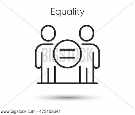 Ethics Line Icon. Equal Balance Sign. Gender Equality Symbol. Illustration For Web And Mobile App. L