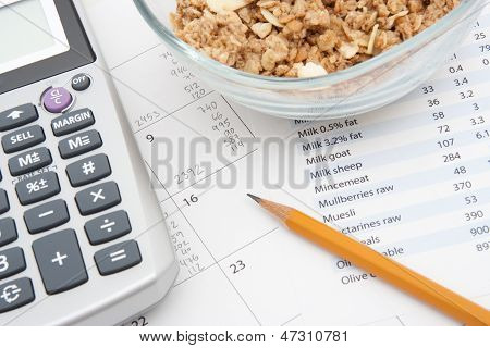Control de consumo diario de nutrición