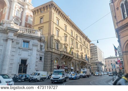 Rome, Italy - December 7, 2022: Building Of European Parliament Italy (parlamento Europeo Italia).