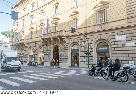 Rome, Italy - December 7, 2022: European Parliament Italy (parlamento Europeo Italia).