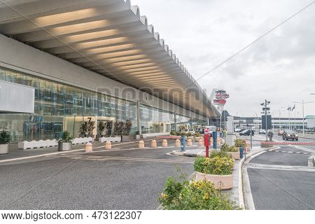 Fiumicino, Italy - December 9, 2022: Terminal 3 Of Rome Airport (fco).