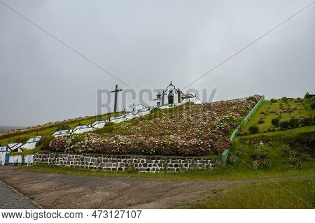 View Of The Ermida De Nossa Senhora Da Paz Chapel, Vila Franca Do Campo, Sao Miguel Island, Azores, 