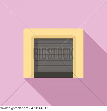 Garage Side Icon Flat Vector. Door Security. Entry Level