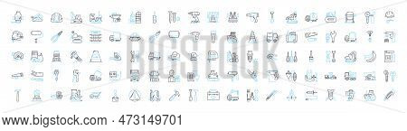 Hospitality Industry Vector Line Icons Set. Hospitality, Industry, Tourism, Hotels, Restaurants, Cat