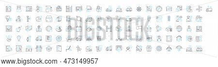 Map Location Vector Line Icons Set. Map, Location, Coordinates, Geography, Track, Find, Position Ill