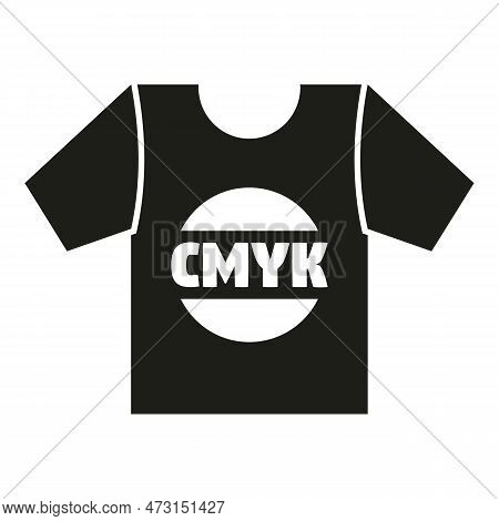 Cmyk Tshirt Print Icon Simple Vector. Digital Printer. Ink Machine