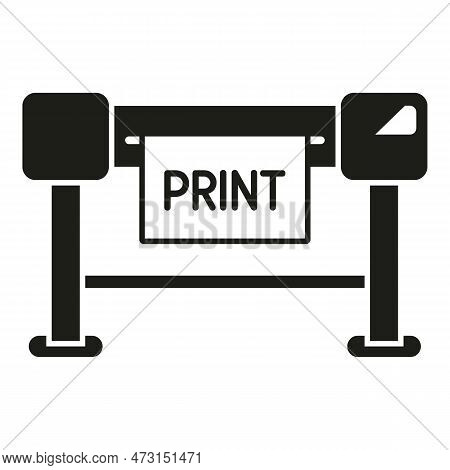 Plotter Print Icon Simple Vector. Printer Machine. Ink Offset