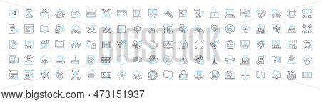 Cloud Future Vector Line Icons Set. Cloud, Future, Computing, Ai, Iot, Digital, Transformation Illus