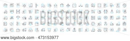 Express Delivery Vector Line Icons Set. Express, Delivery, Rush, Quick, Speed, Dispatch, Mail Illust