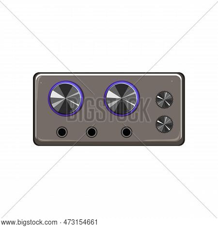 Digital Digital Amplifier Cartoon. Digital Digital Amplifier Sign. Isolated Symbol Vector Illustrati