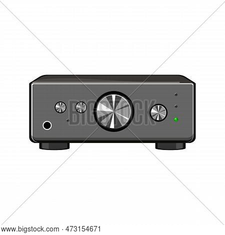 Equipment Digital Amplifier Cartoon. Equipment Digital Amplifier Sign. Isolated Symbol Vector Illust