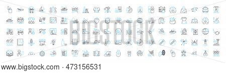 Travel Weekend Vector Line Icons Set. Vacation, Trip, Weekender, Getaway, Holiday, Tour, Cruise Illu