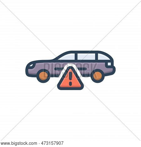 Color Illustration Icon For Defects Mistake Fault Blame Flaw Imperfection Blemish Reduction Warning 