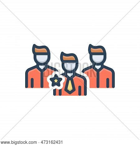Color Illustration Icon For Merely Just Simply Exclusively Only Solely Special Group Head