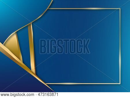 Vector Drawing. Blue Abstract Background With Frame