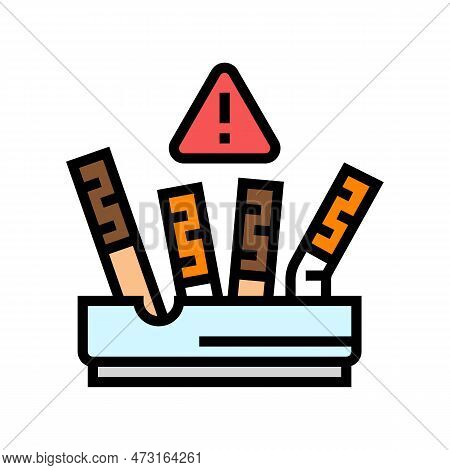 Drug Nicotine Tobacco Color Icon Vector. Drug Nicotine Tobacco Sign. Isolated Symbol Illustration