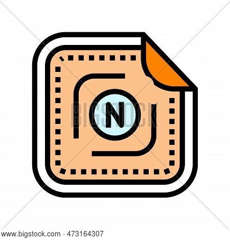 Patch Nicotine Medical Therapy Color Icon Vector. Patch Nicotine Medical Therapy Sign. Isolated Symb