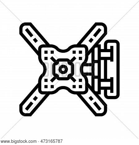 Tv Wall Mount Home Accessory Line Icon Vector. Tv Wall Mount Home Accessory Sign. Isolated Contour S
